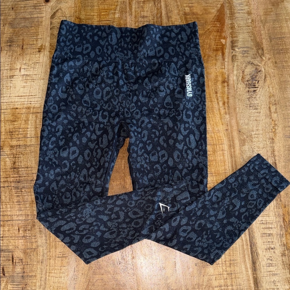Gymshark Kids Black Leopard Leggings